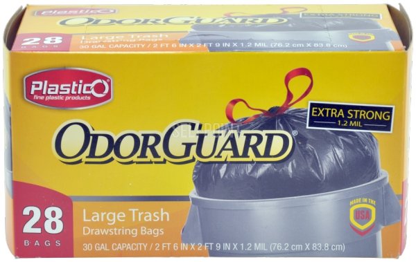 Extra Strong Large Drawstring Trash Bags - 30 gallon